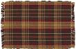 Durable Hand Woven 100% Cotton Plaid Placemat 12x18 Inches Set of Six