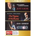 Sean Connery Collection - 3-DVD Set ( Just Cause / The Name of the Rose / Outland ) ( Der Name der Rose / Le nom de la rose / Il nome della rosa ) [ Origine Australien, Sans Langue Francaise ]