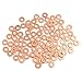 X AUTOHAUX 100pcs 4mm Inner Diameter Copper Washers Flat Sealing Gaskets Rings