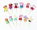 Yunko 24 Pcs Cute Peppa Pig Theme Party Decorative Cupcake Topper Kids Birthday Party Baby Shower Favors
