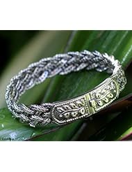 Sterling silver braided bracelet, Symmetry
