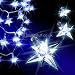 40 White LED Star Lights, transparent wire, indoor Christmas lights