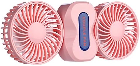 Sekway ortable mobile Couples mini fan USB Folding Rechargeable Cooling Replenishment Fan Powered by 18650 Rechargeable 3 Speeds Fan (pink)