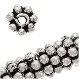 Buy : Bali Silver Plated Copper Daisy Spacers 5mm (50 Beads)