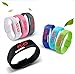 Fanmis Simple Black Gel Rubber Bracelet Touch Screen LED Digital Display Unisex Sports Watch