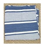 Taylor Linens 1031NAU-ES Nautical 26 in. x 26 in. Ticking European with Horn Side Buttons