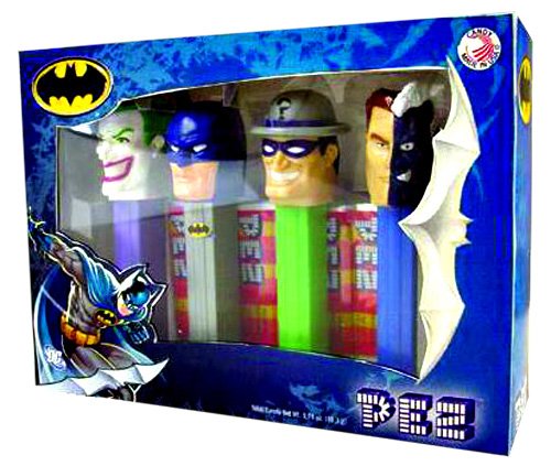 PEZ Batman Collectors Set with Batman, Joker, Riddler, and Two-Face Candy Dispensers