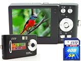 SVP DC-12DX-Black 12MP Max Thinnest DIGITAL CAMERA VIDEO w/ SOUND! (SVP 4GB SDHC Memory Card Included)