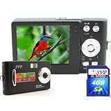 SVP DC-12DX-Black 12MP Max Thinnest DIGITAL CAMERA VIDEO w SOUND! (SVP 4GB SDHC Memory... by SVP