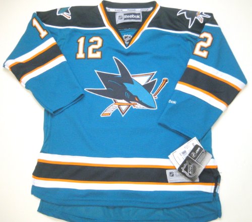 NHL Reebok San Jose Sharks Patrick Marleau Youth Stitched Premier L/XL Jersey Teal