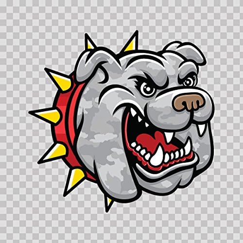 Decals Decal Bulldog Guard Head Car door Hobbies Sports car Durable Racing Mo (5 X 4.9 In)
