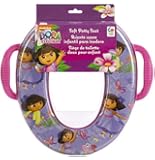 Nickelodeon Dora the Explorer Butterfly Buddies Seat - Padded, Soft and Durable - For Regular and Elongated Toilets - Removable Cushion for Easy Cleaning - Firm Grip Handles
