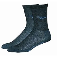 DeFeet Men's Hi-Top Sock, Charcoal, Large
