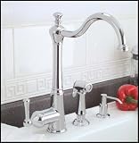 Single Handle Kitchen Faucet - Chrome with Sprayer and Soap Pump
