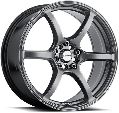 18x8 Katana KR17 Dark Gunmetal wheels rims (40 offset, 5X100/5x114.3)