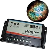 HQRP Duo-Battery Charging Solar 10A Power Controller / Regulator 12V / 24V 10 Amp with Digital LED Display plus HQRP Coaster