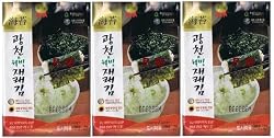 Korean Roasted Seaweed Laver Snack - 3 Packs (3x0.18 Oz)