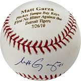 Matt Garza Autographed/Hand Signed Engraved ''No Hitter'' Baseball