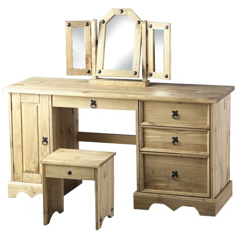 Corona Solid Pine Dressing Table