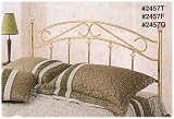 BEAUTIFUL BRASS FULL SIZE HEADBOARD W. PORCELAIN KNOBS