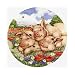 Pig Pile 300 pc Round Jigsaw Puzzle by Serendipity