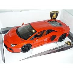 LAMBORGHINI AVENTADOR 2011 LP700-4 LP 700 ORANGE COUPE 1/18 BBURAGO BURAGO MODELLAUTO MODELL AUTO