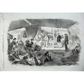 1857 Indian Ocean Sailing Ship People Relaxing Games