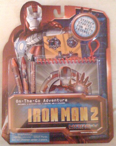 Iron Man2 On The Go Travel Fun Stickers/Stories/Crayons
