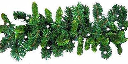9' x 9" Green Pine Artificial Christmas Garland - Clear Lights