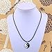 Hip Mall Yin Yang Pendant Leather Necklace 90s Festival Lucky Protection