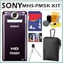 Sony MHSPM5 MHS-PM5 MHSPM5V MHS-PM5V bloggie Mobile 5MP HD Snap Video Camera (Violet) with 4x Digital Zoom + 4GB Accessory Kit