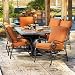 Marble Mosiac Dining Patio Table Sunbrella Furniture Set