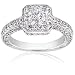 1.80 Ct Princess Cut Diamond Engagement Ring Pave SI1-G