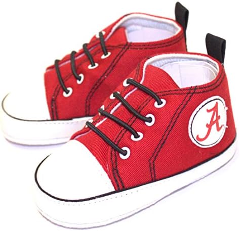 NCAA Licensed Alabama Crimson Tide INFANT Canvas Style High Top Shoe (Medium)