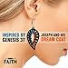 MDRN Faith Genesis 37 Angel Wing Christian Earrings - Handmade Jewelry - Gifts That Give Back to Charity