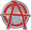 Red Anarchy Belt Buckle