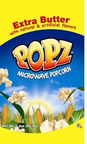 Popz Extra Butter Microwave Popcorn Bags