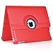 ATC (Red ) Durable And Advanced PU Leather Case Cover/Skin Cover With 360 Degree Rotating Stand For Apple Ipad 2/3 --- Premium Quality---A Hard Shell Back Cover Securely Clicks Onto Your Ipad To Provide Protection To The Back And Sides, Whilst A Durable Front Cover With Super Soft Interior Lining Protects Your Ipad Screen.( Free Screen Protector and LCD Screen Cloth!!!)