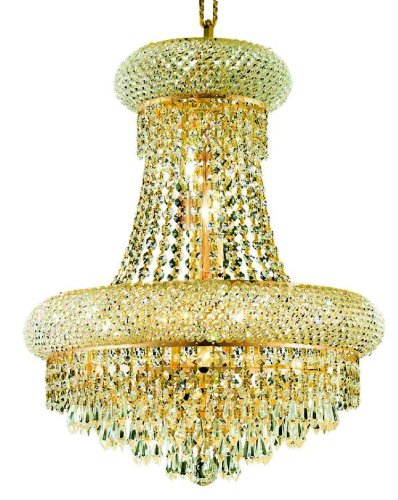 Elegant Lighting 1802D16G/RC Primo 20 Inch High 8 Light Chandelier, Gold Finish with Crystal (Clear) Royal Cut RC Crystal 51DuKQbj1EL Elegant Lighting 1802D16G/RC Primo 20 Inch High 8 Light Chandelier, Gold Finish with Crystal (Clear) Royal Cut RC Crystal