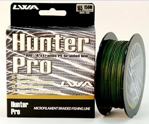LVWA Professional Hunter Pro 100% 4 strands PE braided super strong dyneema fishing line (150m 0.23mm)