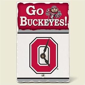 Tile Desk clock~ Ohio State Buckeyes ~Artworks Home Accents~ desk clocks~ code 974