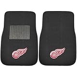 FANMATS 17089 NHL Detroit Red Wings 2-Piece Embroidered Car Mat