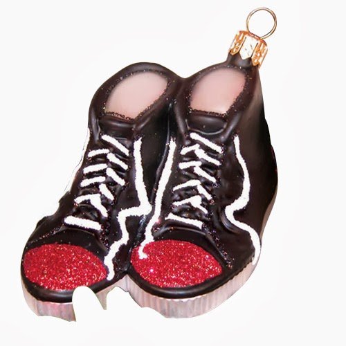 Ornaments To Remember High Tops (Black) Hand-Blown Glass Ornament Ornaments To Remember High Tops (Black) Hand-Blown Glass Ornament