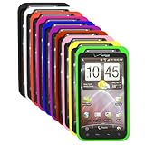Ten Silicone Cases / Skins / Covers for HTC ThunderBolt - Black, White, Ora ....