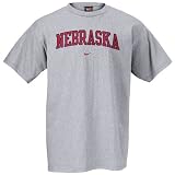 Nike Nebraska Cornhuskers Ash Classic Logo T-shirt