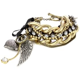 Betsey Johnson Lovely Leopard Heart Toggle Bracelet