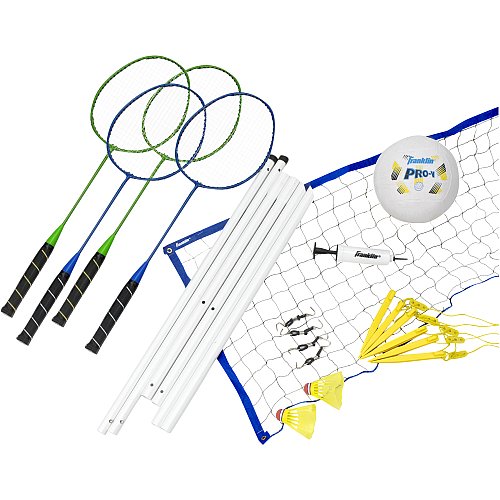 Childrens Toyshop  Sporting Goods : Franklin Sports Recreational Badminton and Volleyball Set