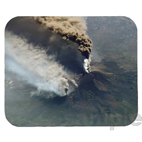 Mount Etna Eruption from ISS Mouse Pad