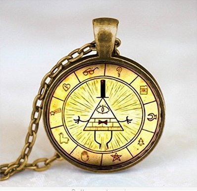 Haida Bill Cipher Wheel Pendant Necklace, 1-Inch