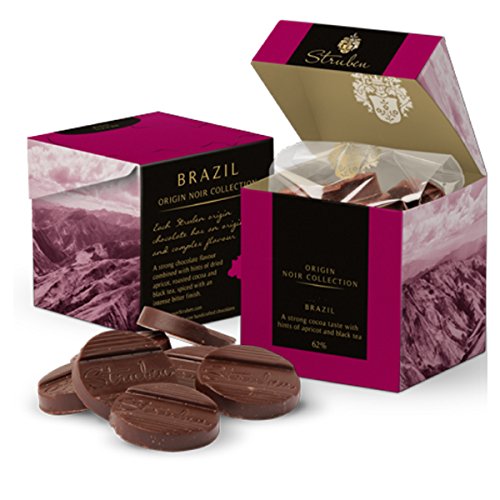 Struben Brazil Dunkle schokolade - 62% Kakoa - Ein starker, kakaolastiger Geschmack mit Spuren von Aprikosen und scharzem Tee - - Struben Origins-Schokoladen haben die originalen und vielschichtigen Aromen - 18 schokolade momente